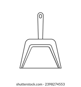 Dustpan line icon vector  flat symbol template sign