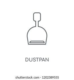 Dustpan linear icon. Dustpan concept stroke symbol design. Thin graphic elements vector illustration, outline pattern on a white background, eps 10.