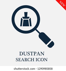 Dustpan search icon. Editable Dustpan search icon for web or mobile.
