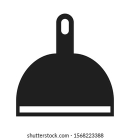 Dustpan simple vector icon isolated on white background