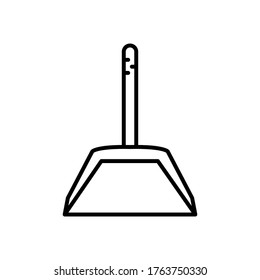 dustpan, sweep icon outline style vector