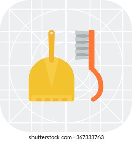 Dustpan and sweeping brush