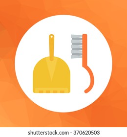 Dustpan and sweeping brush