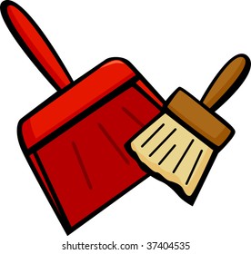 dustpan and sweeping brush