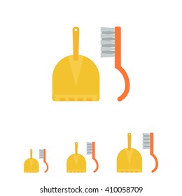Dustpan and sweeping brush