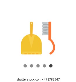 Dustpan and sweeping brush