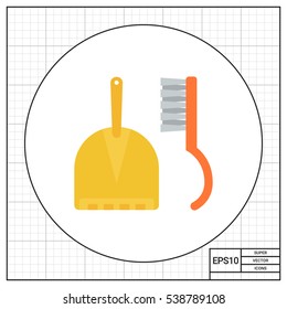 Dustpan and sweeping brush