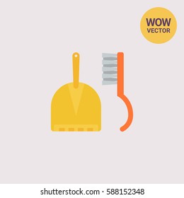 Dustpan and sweeping brush