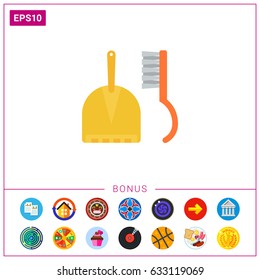 Dustpan and sweeping brush
