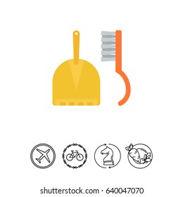 Dustpan and sweeping brush