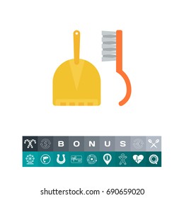 Dustpan and sweeping brush