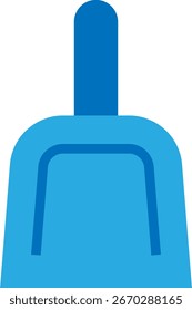 Ilustração plana do vetor do ícone de varredura da ferramenta Dustpan