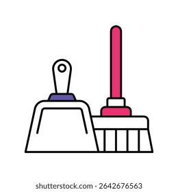 Dustpan Vector Filled outline illustration style icon. EPS 10 file 