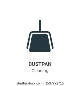 Dustpan vector icon on white background. Flat vector dustpan icon symbol sign from modern cleaning collection for mobile concept and web apps design.