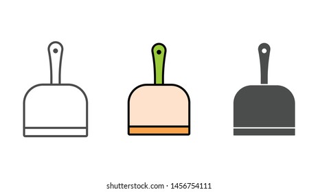 Dustpan vector icon sign symbol