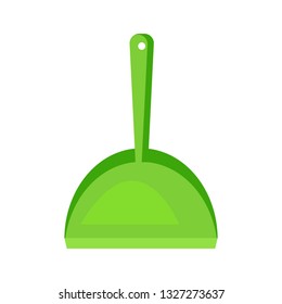 Dustpan vector illustration. Dust pan, plastic, shovel, sweeping. Cleaning concept. Vector illustration can be used for topics like cleanup, garbage, household