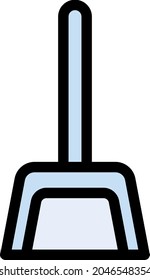 dustpan vector line colour icon