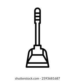 Dustpan Vector Line Icon Design