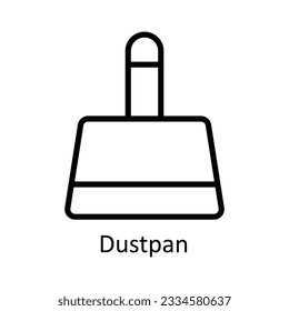 Ilustración de diseño de iconos del contorno del vector de Dustpan. Símbolo de cocina y hogar sobre fondo blanco archivo EPS 10