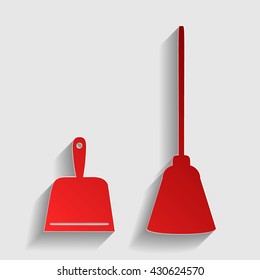 Dustpan vector sign