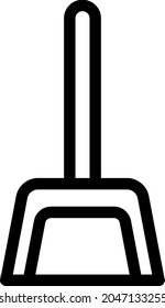 dustpan vector thin line icon