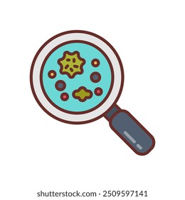 Iconos llenos de bacterias polvorientas, Ilustración vectorial