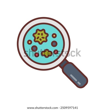 Dusty Bacteria Filled Icons , Vector illustration
