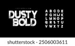 Dusty Bold is Modern Bold Font. Sans Serif Font. Regular Italic Uppercase Lowercase Typography urban style alphabet fonts for fashion, sport, technology, digital, movie, logo design, vector 