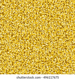 Dusty Overlay Gold Texture for your design. Seamless vector pattern in the form of a pebble like golden sand. Golden metallic small circles. Geometric seamless pattern. Vector illustration.