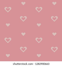 Dusty Pink Hearts seamless pattern background. Perfect for fabric, scrapbooking and wallpaper projects.