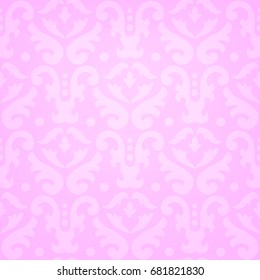 Dusty rose luxury background, damask pattern, abstract festival background, abstract ornamental print, screen print texture, vector  illustration 