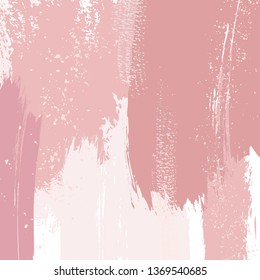 Dusty rose and pink brush strokes and gold lines. Pastel Gold  brush strokes contour pattern. Delicate luxury foil abstract  texture . Drawn decoration for makeup package, cosmetics demonstration