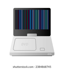 Dusured DVD, reproductor, portátil, ilustración de pantalla.