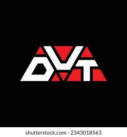 DUT triangle letter logo design with triangle shape. DUT triangle logo design monogram. DUT triangle vector logo template with red color. DUT triangular logo Simple, Elegant, and Luxurious design.