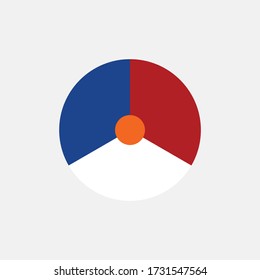 Dutch air force roundel. Military symbol. Vector Illustration