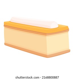 Holländischer Kuchensymbol-Cartoon-Vektorgrafik. Käsefutter. Kulinarik