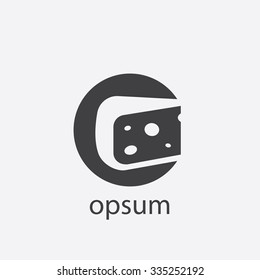 Dutch cheese cut identity template icon design element