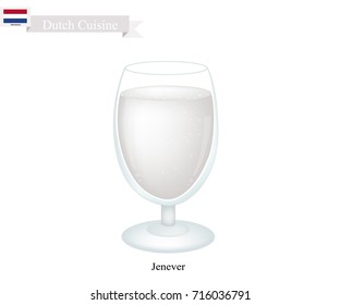 Dutch Cuisine, Jenever or Traditional Dutch Gin. One of Most Famous Drink in Netherlands.