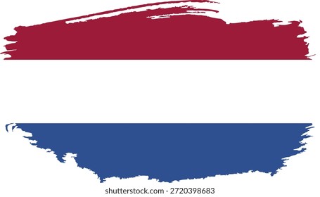 Elemento de diseño de trazo de pincel de bandera holandesa