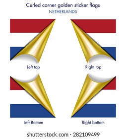Dutch flag curled golden corner edition