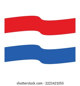 La bandera holandesa ondea.