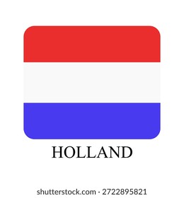 Niederländische Flagge, dargestellt als Vektor auf weißem Hintergrund
