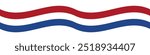 Dutch Flag Wave Banner Background. Waving Dutch Flag. Colors of Netherlands Flag Decoration. Vector Illustration.