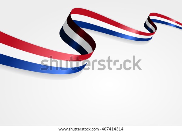 抽象的な背景にオランダの国旗 ベクターイラスト のベクター画像素材 ロイヤリティフリー