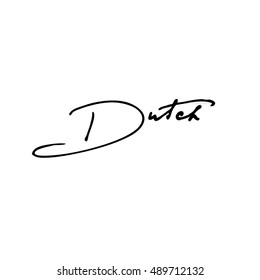 Dutch handwritten phrase isolated on white background