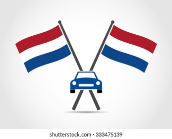 Dutch Holland Flag Emblem Car Manufacture