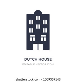 dutch house icon on white background. Simple element illustration from Buildings concept. dutch house icon symbol design.