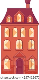 Dutch house. House image. Vector illustration