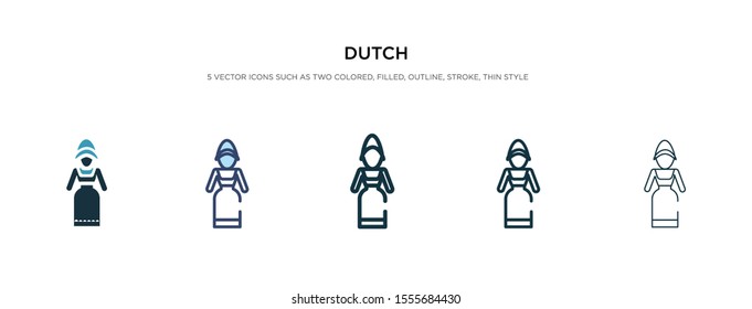 dutch icon in different style vector illustration. two colored and black dutch vector icons designed in filled, outline, line and stroke style can be used for web, mobile, ui