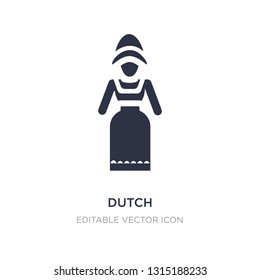 dutch icon on white background. Simple element illustration from People concept. dutch icon symbol design.